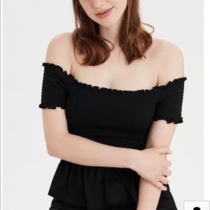Smocked off the shoulder top